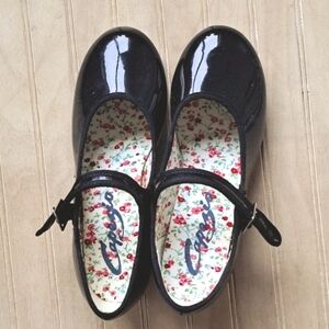 Capezio Shiny Black Kids Dress Shoes